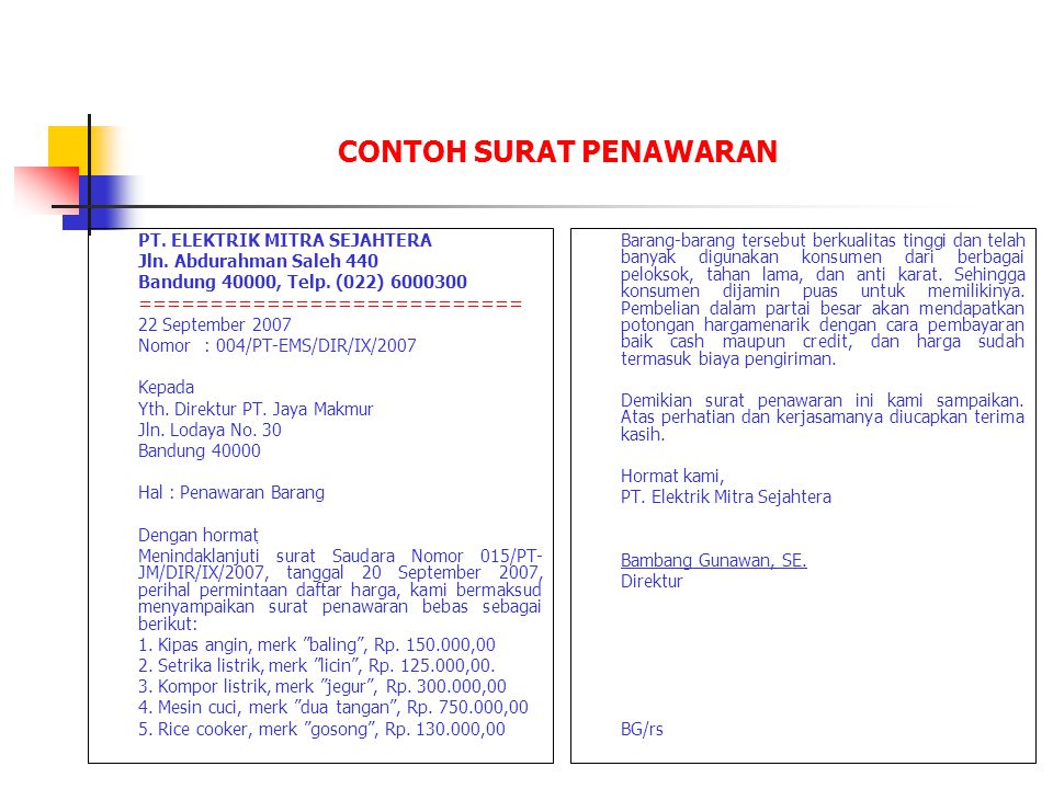 Contoh Surat Penawaran Harga Material Bangunan Ku Buickcafe